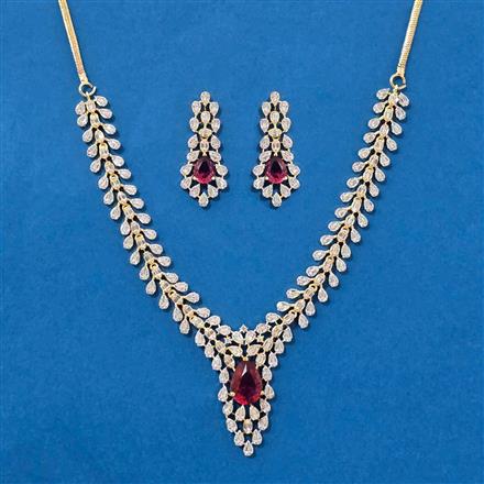 Cubic Zirconia Classic Necklace With 2 Tone Plating