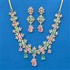 Cubic Zirconia Classic Necklace With 2 Tone Plating