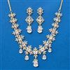 Cubic Zirconia Classic Necklace With 2 Tone Plating