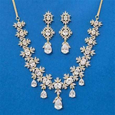 Cubic Zirconia Classic Necklace With 2 Tone Plating