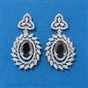 Cubic Zirconia Classic Earring With Rhodium Plating