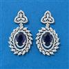 Cubic Zirconia Classic Earring With Rhodium Plating