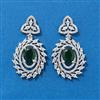 Cubic Zirconia Classic Earring With Rhodium Plating