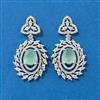 Cubic Zirconia Classic Earring With Rhodium Plating