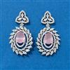 Cubic Zirconia Classic Earring With Rhodium Plating