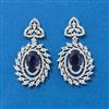 Cubic Zirconia Classic Earring With Rhodium Plating