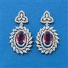 Cubic Zirconia Classic Earring With Rhodium Plating