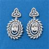 Cubic Zirconia Classic Earring With Rhodium Plating