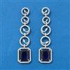 Cubic Zirconia Classic Earring With Rhodium Plating