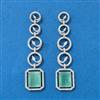 Cubic Zirconia Classic Earring With Rhodium Plating