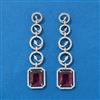 Cubic Zirconia Classic Earring With Rhodium Plating