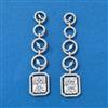 Cubic Zirconia Classic Earring With Rhodium Plating