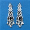Cubic Zirconia Classic Earring With Rhodium Plating