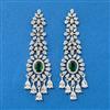 Cubic Zirconia Classic Earring With Rhodium Plating
