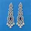 Cubic Zirconia Classic Earring With Rhodium Plating