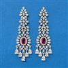 Cubic Zirconia Classic Earring With Rhodium Plating