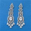 Cubic Zirconia Classic Earring With Rhodium Plating