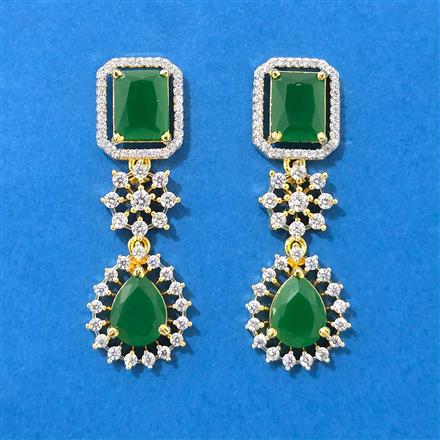 Cubic Zirconia Classic Earring With 2 Tone Plating
