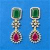 Cubic Zirconia Classic Earring With 2 Tone Plating