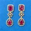 Cubic Zirconia Classic Earring With 2 Tone Plating