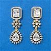 Cubic Zirconia Classic Earring With 2 Tone Plating