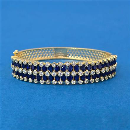 Cubic Zirconia Classic Kada With Gold Plating