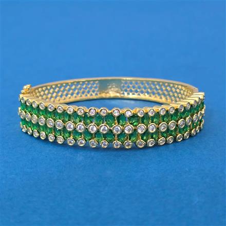 Cubic Zirconia Classic Kada With Gold Plating