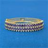 Cubic Zirconia Classic Kada With Gold Plating