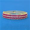 Cubic Zirconia Classic Kada With Gold Plating