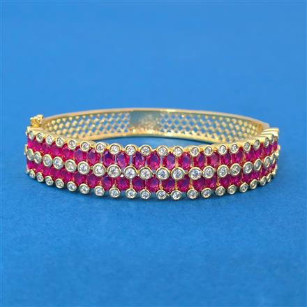 Cubic Zirconia Classic Kada With Gold Plating