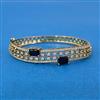 Cubic Zirconia Openable Kada With Mehndi Plating