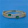 Cubic Zirconia Openable Kada With Mehndi Plating