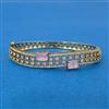 Cubic Zirconia Openable Kada With Mehndi Plating