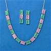 Cubic Zirconia Classic Necklace With Rhodium Plating