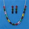 Cubic Zirconia Classic Necklace With Rhodium Plating