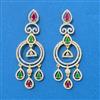 Cz Classic Earring With 2 Tone Plating