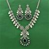 Cubic Zirconia Classic Necklace With Rhodium Plating