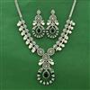 Cubic Zirconia Classic Necklace With Rhodium Plating