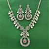 Cubic Zirconia Classic Necklace With Rhodium Plating