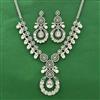 Cubic Zirconia Classic Necklace With Rhodium Plating
