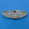 Cz Openable Kada With Mehndi Plating