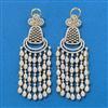 Cz Classic Earring With Carat 2 Tone Rhodium Plating