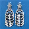 Cz Classic Earring With Carat 2 Tone Rhodium Plating