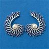 Cz Moti Earring With Rhodium Plating