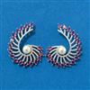 Cz Moti Earring With Rhodium Plating