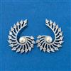 Cz Moti Earring With Rhodium Plating