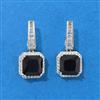 Cz Delicate Earring With Rhodium Plating