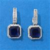 Cz Delicate Earring With Rhodium Plating