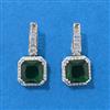 Cz Delicate Earring With Rhodium Plating