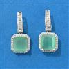 Cz Delicate Earring With Rhodium Plating